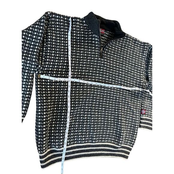 Arctic Circle 66’33’ N From Norway zip neck unisex Sz XXL 100% Wool Gray Ivory - Picture 3 of 13